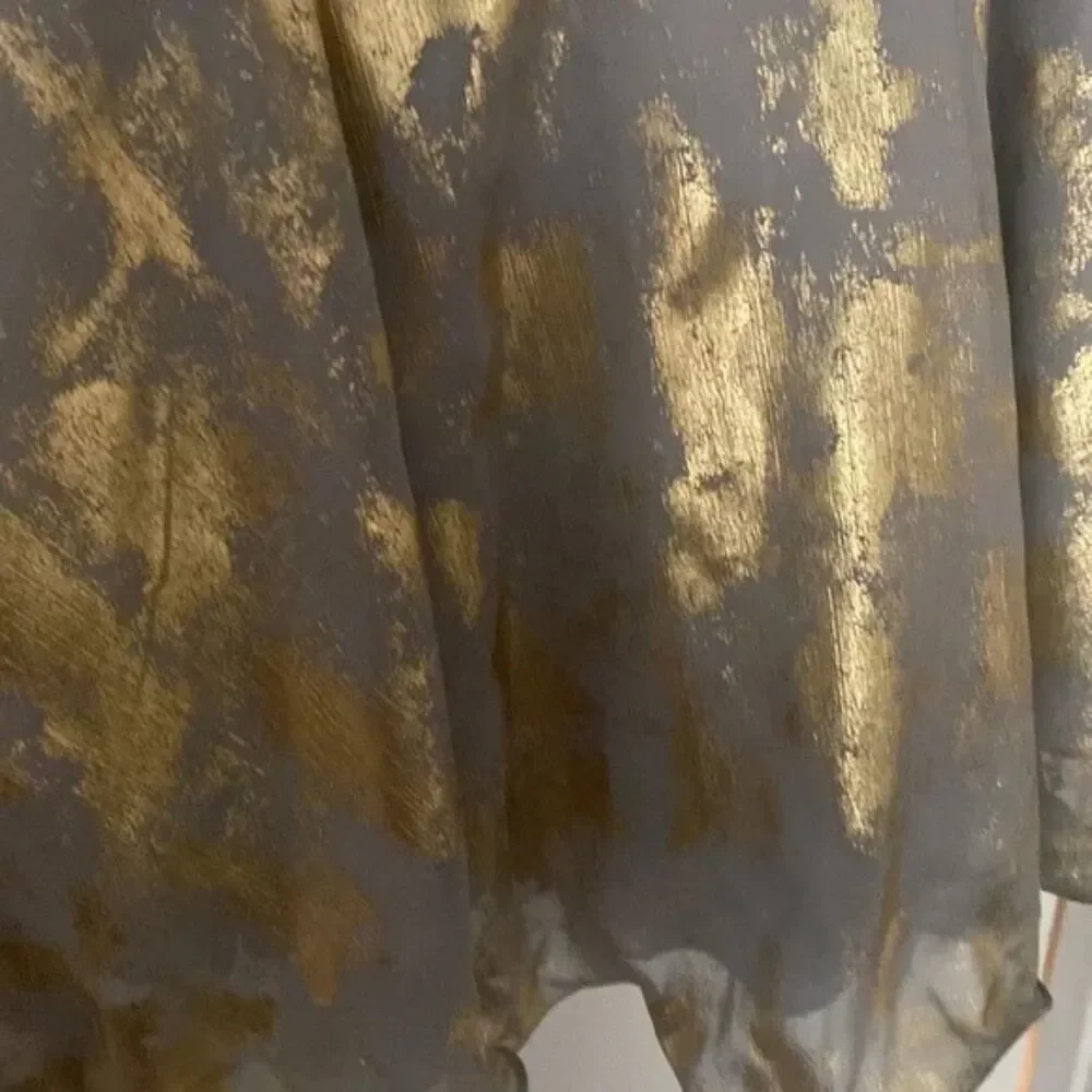 NWOT Terani Couture Gold and Cream Strapless Dress Size 4